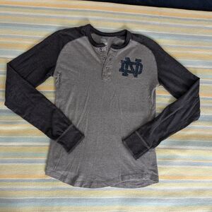 🛍️ BUNDLE ONLY • Notre Dame Raglan Henley Tee Small